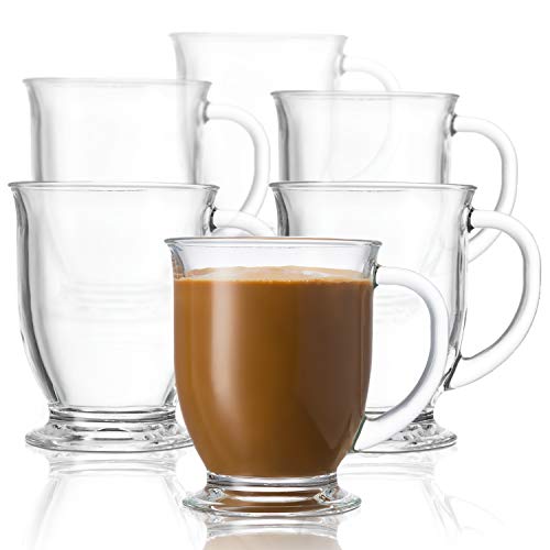 Kook Glass Coffee Mugs, with Handles