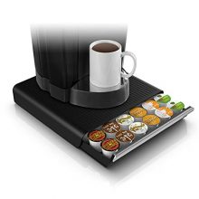 Mind Reader Hero Coffee Pod Drawer - Black Pod Storage for 36 Single-Serve Coffee Pods with Rubber Grips and Sleek Design