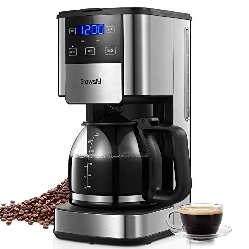 Programmable Drip Coffee Machine with Regular and Thick Brew