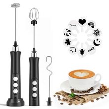 Mini Electric Milk Foam Maker 10 Stencils