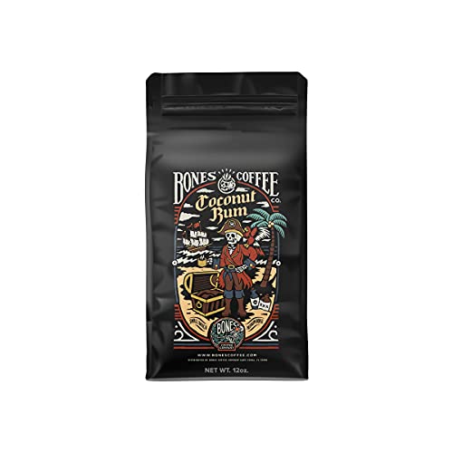 Coconut Rum Flavored Coffee Beans and Ground Coffee