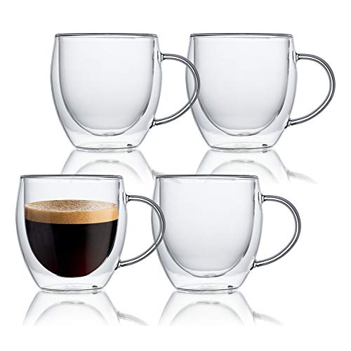 Insulated Coffee Mug Double Wall Glass Coffee Cup