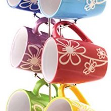 Home Basics 6 Piece Daisy Floral Ceramic