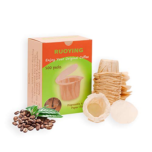 Unbleached K cup Disposable Paper Filters with Lid