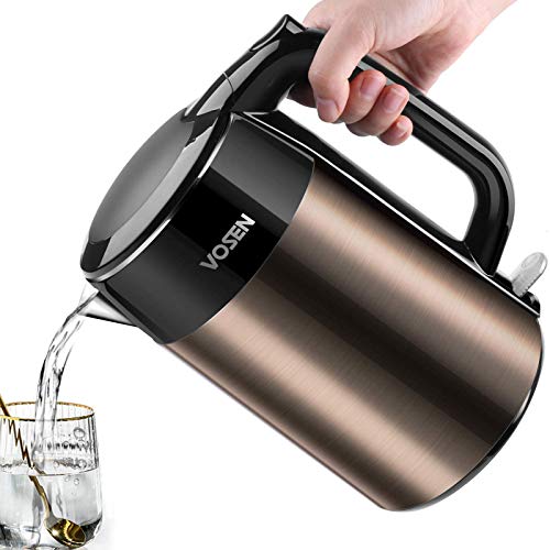 VOSEN Electric Kettle 1.7L Double Wall Stainless Steel
