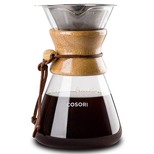 COSORI Pour Over Coffee Maker, 34 Ounce Glass Coffee Pot