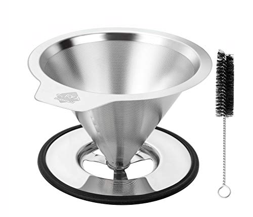 Pour Over Coffee Dripper Stainless Steel Reusable Coffee Filters