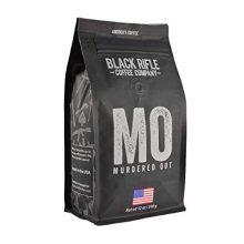 Black Rifle Coffee Murdered Out Extra Dark Roast – 12oz Whole Bean and Ground Coffee – Bold, Smoky Flavor, Veteran-Owned
