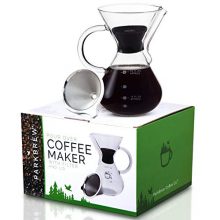 Pour Over Coffee Maker set includes glass pourover carafe