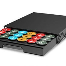 Sliding Coffee Pod Storage Drawer with Rollers & Brake - Holds 42 Keurig K-Cup Pods