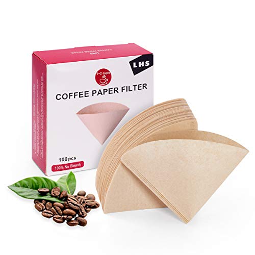 LHS Coffee Paper Filters 100 Count Disposable