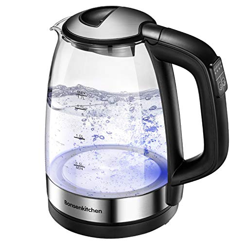 1.7L Glass Electric Hot Water Kettle