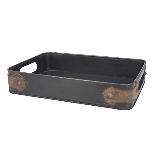 Rectangle Slate Metal Coffee Table Serving Tray