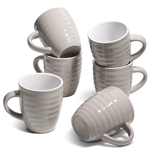 ComSaf Ceramic Coffee Mugs Set of 6