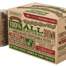 Disposable Natural Brown Unbleached Paper Coffee Filters