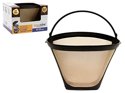 GoldTone Brand Reusable No.4 Cone Style Replacement Coffee Filter