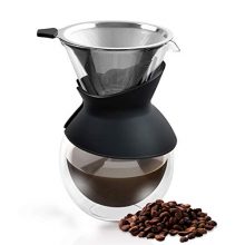 Pour Over Coffee Maker Elegant Double Wall Glass