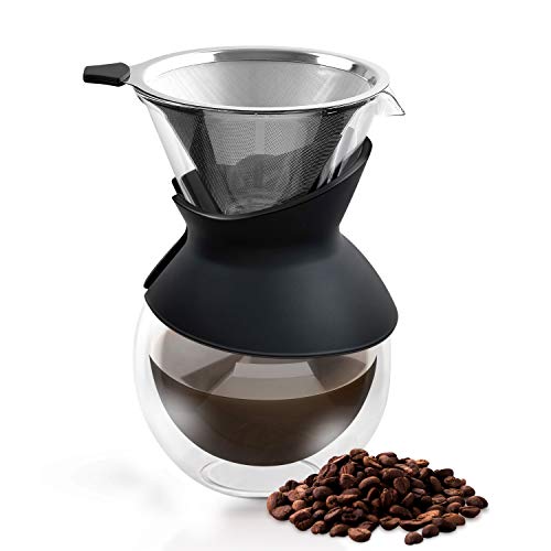 Pour Over Coffee Maker Elegant Double Wall Glass