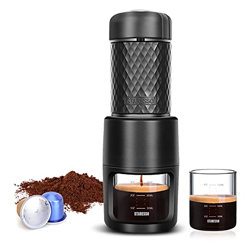 Portable Espresso Machine Mini Coffee Maker Using Ground Coffee