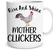 Funny Coffee Mug Rooster Themed Gifts Cup for Women