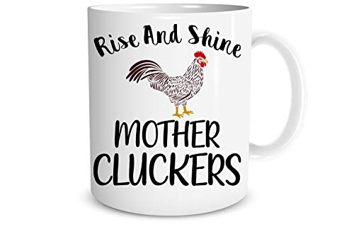 Funny Coffee Mug Rooster Themed Gifts Cup for Women