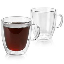 Set of 2 Glass Double Wall Coffee Mug