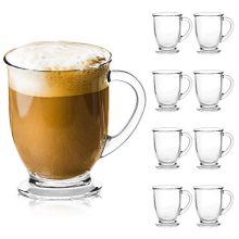 Glass Mugs,QAPPDA Clear Coffee Mugs With Handle