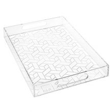 R&R Clear Acrylic Tray with Pattern - 17" x 12".