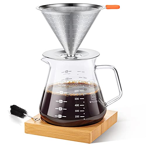 E-PRANCE Pour Over Coffee Maker with Slow Drip Coffee Filter