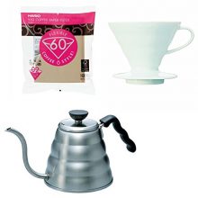 Hario V60 - 1.2 Liter Kettle, Porcelain Dripper