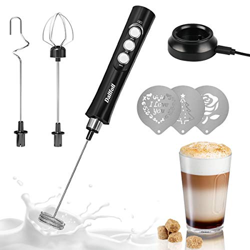 Milk Frother Handheld USB Rechargeable Electric Mini Foam Maker