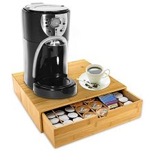 K cup espresso bamboo coffee pod holder