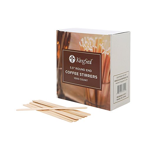 KingSeal Natural Birch Wood Coffee Beverage Stirrers