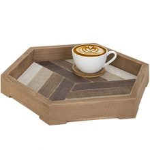 MyGift 12-inch Rustic Geometric Chevron Design