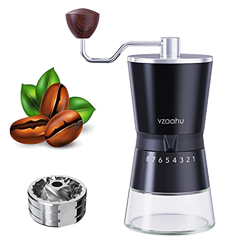 Vzaahu Manual Coffee Grinder with Stainless Steel Conical Burr