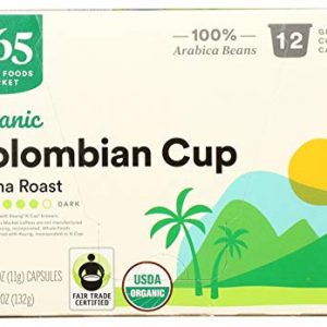 Coffee Colombian Cup Vienna Roast Pods Organic 12 Count