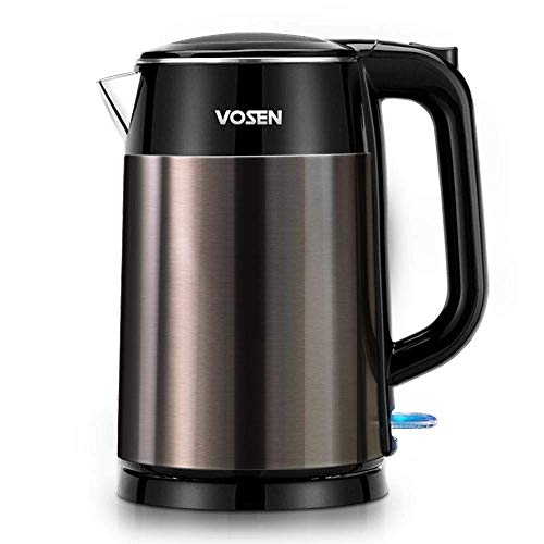 VOSEN Electric Tea Kettle 1.7L Double Wall Stainless Steel