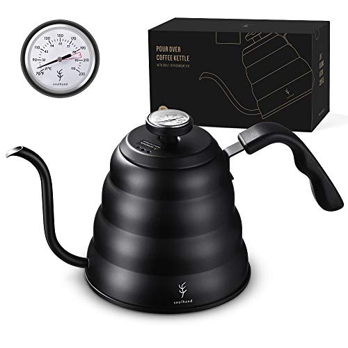 Soulhand Gooseneck Kettle, Pour Over Kettle with Thermometer