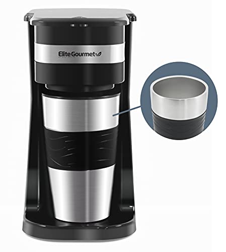 Single-Serve Compact Coffee Maker Brewer Compatible with Coffee Grounds,
