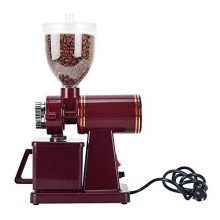 RRH Electric Coffee Grinder with 8 adjustable grind settings and stainless steel disc blades, perfect for all coffee lovers. 