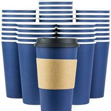 Disposable Coffee Cups With Lids With Sleeves and Tight Lids Prevent Leaks