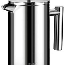 BAYKA French Press Coffee Maker, Stainless Steel