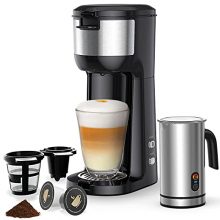 Single Cup Coffee Maker with Milk Frother