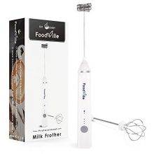 Rechargeable Milk Frother Handheld Foam Maker with Stainless Whisk