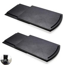 2 Pack Sliding Coffee Maker Tray - Black ABS Appliance Caddy Slider for Under Cabinet Use