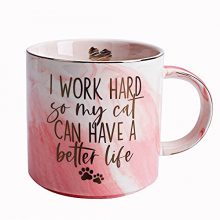 Pink Marble Mug, Ceramic 11.5oz Coffee Cup