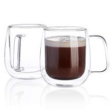 Glass Coffee Cups Double Wall Glass Set