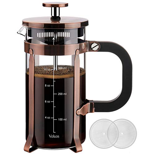 French Press Coffee Maker with 4 Filter Screens