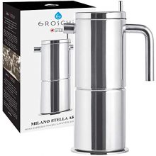 Milano Stella Aroma Stainless Steel Moka pot Stove Top