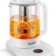 Tea Maker 1.5L Glass Kettle Temperature Boil Dry Protection
